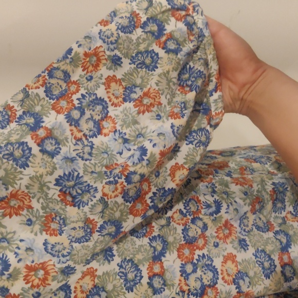 New!Treasure & Bond Womens Peasant Blouse White Floral Short Puff Sleeve Small - Picture 7 of 7